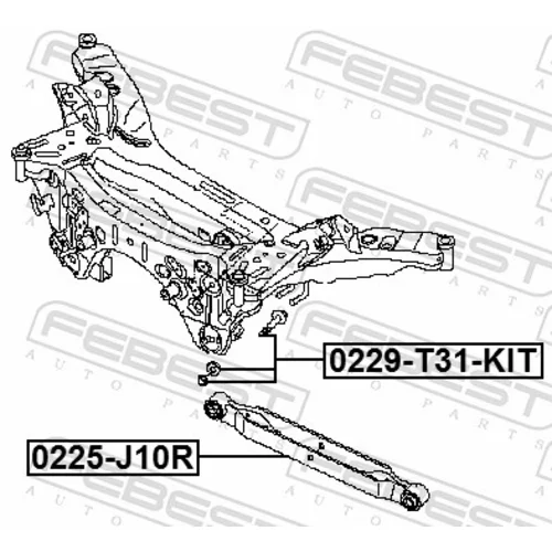 Súprava skrutiek na korekciu odklonu kolesa FEBEST 0229-T31-KIT - obr. 1