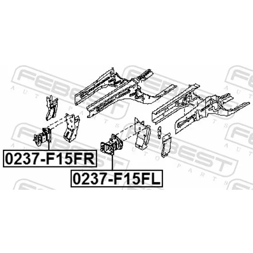 Držiak nárazníka FEBEST 0237-F15FL - obr. 1