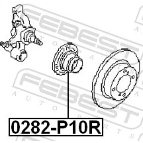 Náboj kolesa FEBEST 0282-P10R - obr. 1