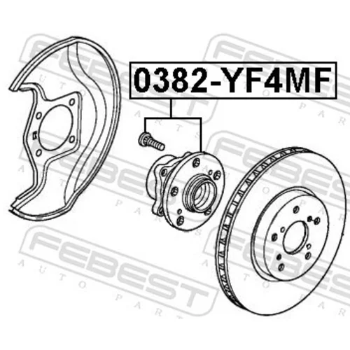 Náboj kolesa FEBEST 0382-YF4MF - obr. 1