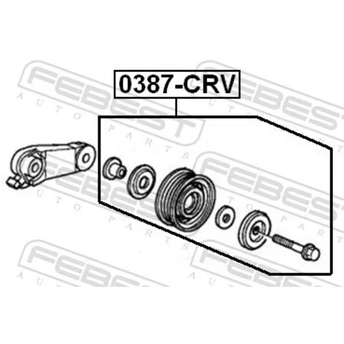 Napínacia kladka rebrovaného klinového remeňa FEBEST 0387-CRV - obr. 1