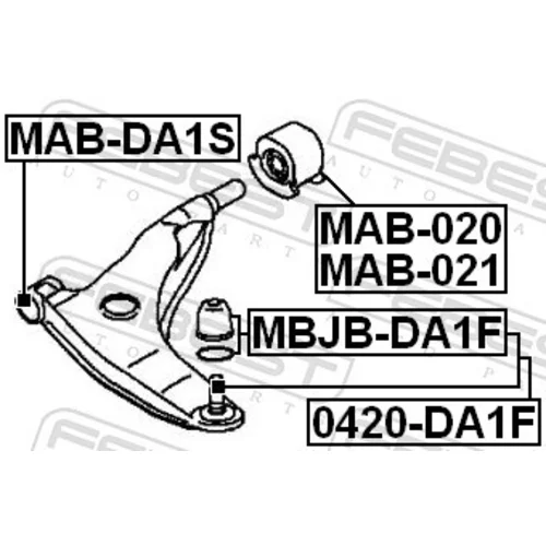 Zvislý/nosný čap FEBEST 0420-DA1F - obr. 1