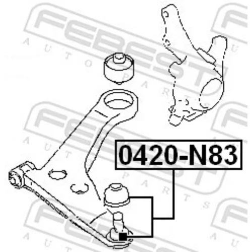 Zvislý/nosný čap FEBEST 0420-N83 - obr. 1