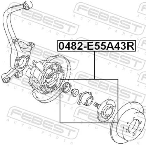 Náboj kolesa FEBEST 0482-E55A43R - obr. 1