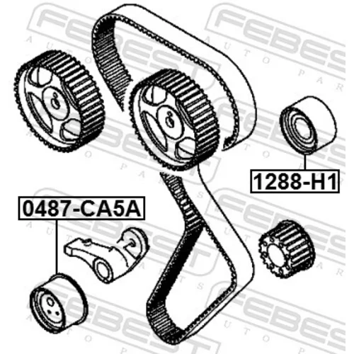Napínacia kladka ozubeného remeňa FEBEST 0487-CA5A - obr. 1