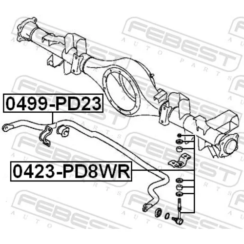 Stabilizátor podvozku FEBEST 0499-PD23 - obr. 1