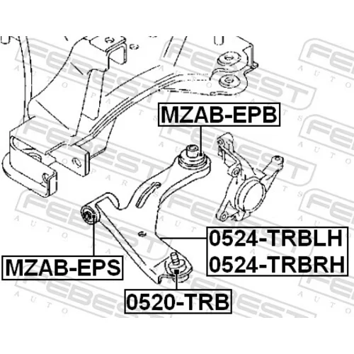 Rameno zavesenia kolies 0524-TRBLH /FEBEST/ - obr. 1