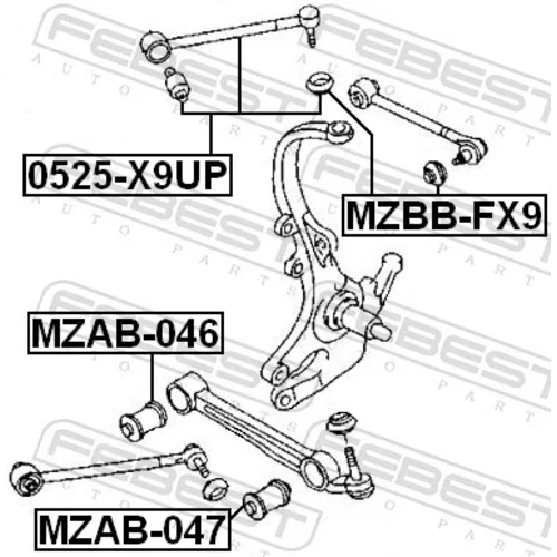 Rameno zavesenia kolies 0525-X9UP /FEBEST/ - obr. 1