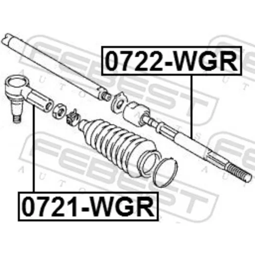 Axiálny čap tiahla riadenia FEBEST 0722-WGR - obr. 1