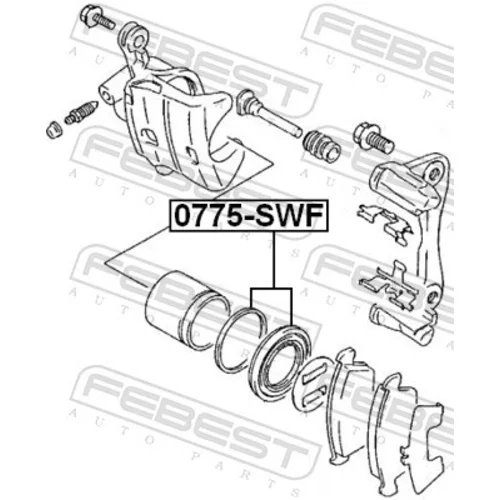 Opravná sada brzdového strmeňa FEBEST 0775-SWF - obr. 1