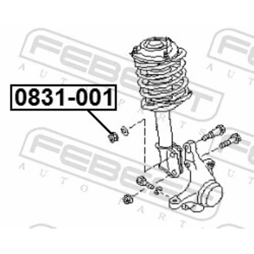 Závlek, nápravnica FEBEST 0831-001 - obr. 1