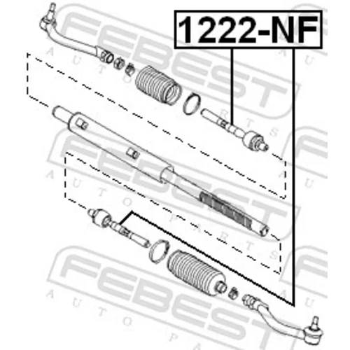 Axiálny čap tiahla riadenia FEBEST 1222-NF - obr. 1