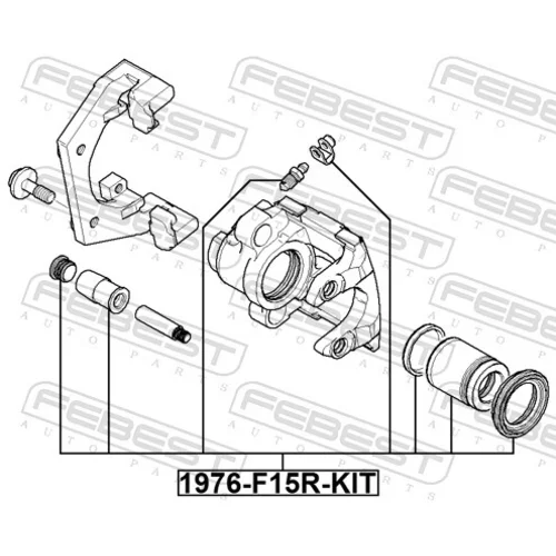 Opravná sada brzdového strmeňa FEBEST 1976-F15R-KIT - obr. 1