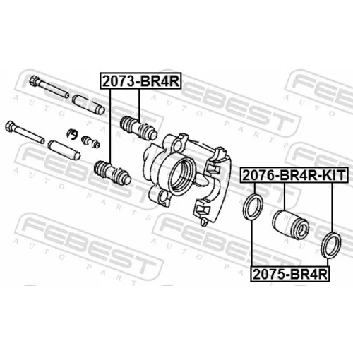 Opravná sada brzdového strmeňa FEBEST 2076-BR4R-KIT - obr. 1