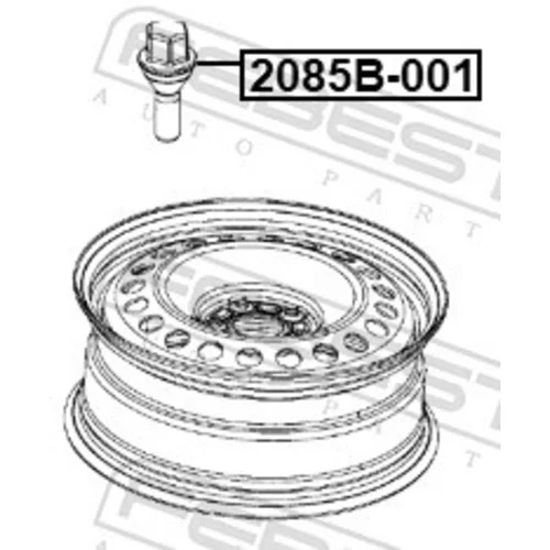 Čap kolesa FEBEST 2085B-001 - obr. 1