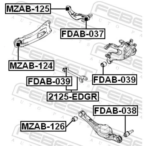 Rameno zavesenia kolies FEBEST 2125-EDGR - obr. 1