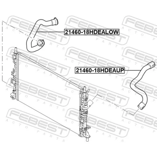 Potrubie chladiacej kvapaliny FEBEST 21460-18HDEALOW - obr. 1