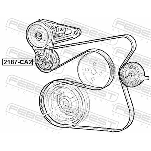 Napínacia kladka rebrovaného klinového remeňa FEBEST 2187-CA2 - obr. 1