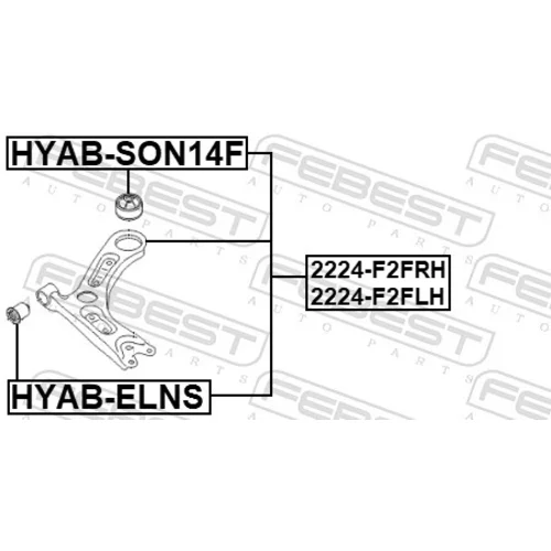 Rameno zavesenia kolies FEBEST 2224-F2FRH - obr. 1