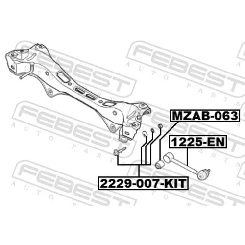 Skrutka pre nastavenie odklonu kolesa FEBEST 2229-007-KIT - obr. 1