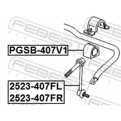 Tyč/Vzpera stabilizátora FEBEST 2523-407FR - obr. 1