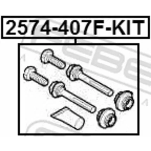 Vodiaci čap brzdového strmeňa FEBEST 2574-407F-KIT - obr. 1