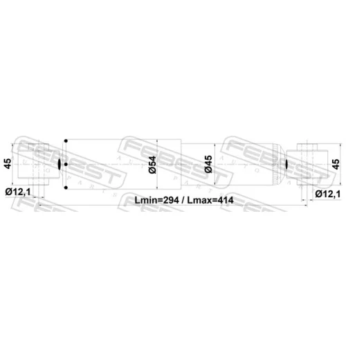 Tlmič pérovania FEBEST 35110-002R - obr. 1