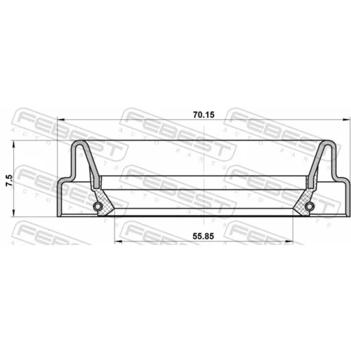 Radiálny tesniaci krúžok hnacieho hriadeľa FEBEST 95FDY-57700808C - obr. 1