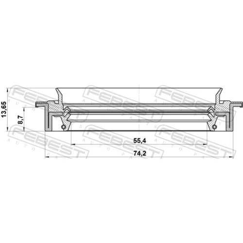 Radiálny tesniaci krúžok hnacieho hriadeľa FEBEST 95JDS-57740914X - obr. 1
