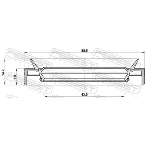 Radiálny tesniaci krúžok hnacieho hriadeľa FEBEST 95MES-45850814C - obr. 1