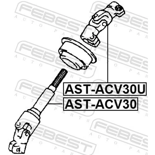 Hriadeľ riadenia FEBEST AST-ACV30 - obr. 1