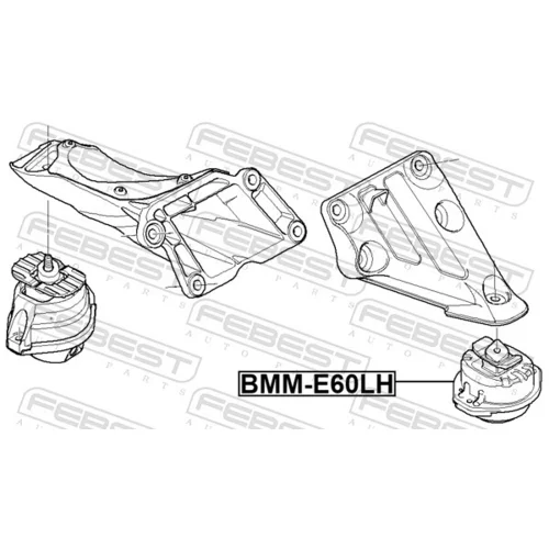 Uloženie motora BMM-E60LH /FEBEST/ - obr. 1