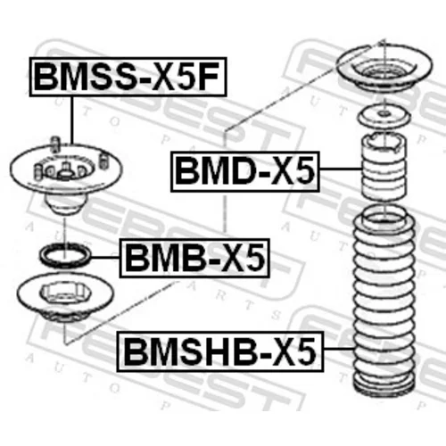 Ložisko pružnej vzpery BMSS-X5F /FEBEST/ - obr. 1