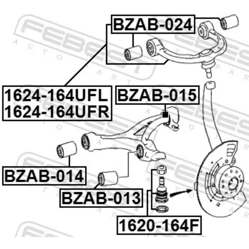 Uloženie riadenia BZAB-014 /FEBEST/ - obr. 1