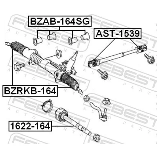 Uloženie prevodovky riadenia FEBEST BZAB-164SG - obr. 1