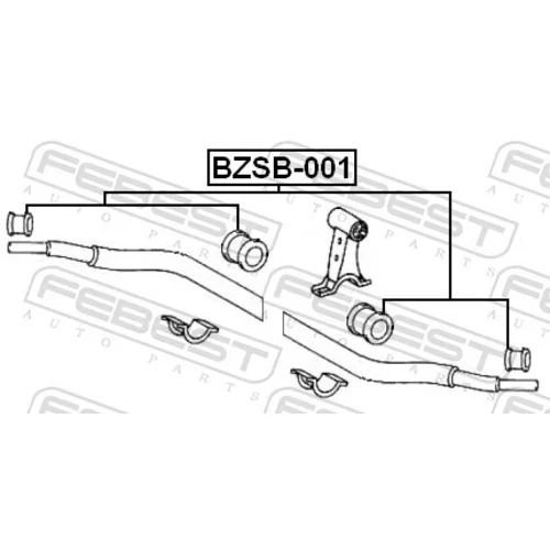 Uloženie priečneho stabilizátora FEBEST BZSB-001 - obr. 1