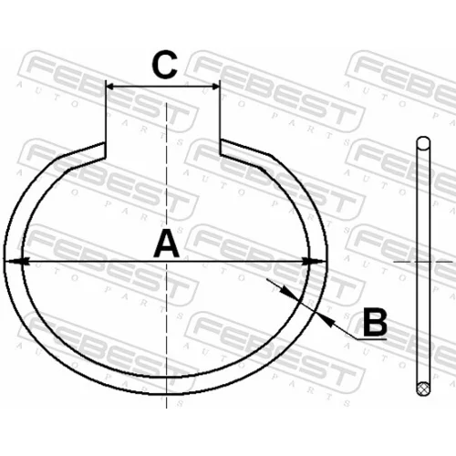 Manžeta hnacieho hriadeľa - montážna sada FEBEST CC-5-30X2 - obr. 1