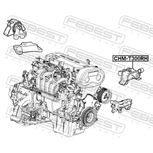 Uloženie motora FEBEST CHM-T300RH - obr. 1