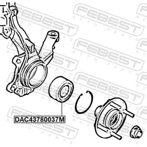 Ložisko kolesa FEBEST DAC43780037M - obr. 1