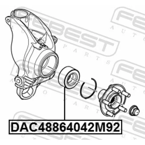 Ložisko kolesa FEBEST DAC48864042M92 - obr. 1