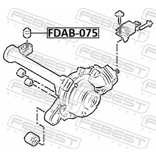 Uloženie, diferenciál FEBEST FDAB-075 - obr. 1