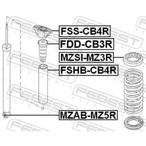 Doraz odpruženia FEBEST FDD-CB3R - obr. 1