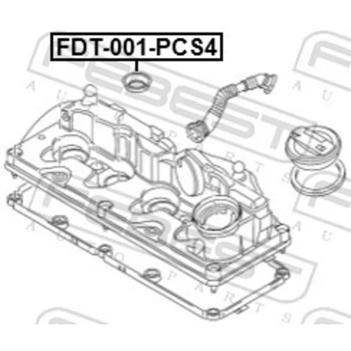 Tesnenie veka hlavy valcov FEBEST FDT-001-PCS4 - obr. 1