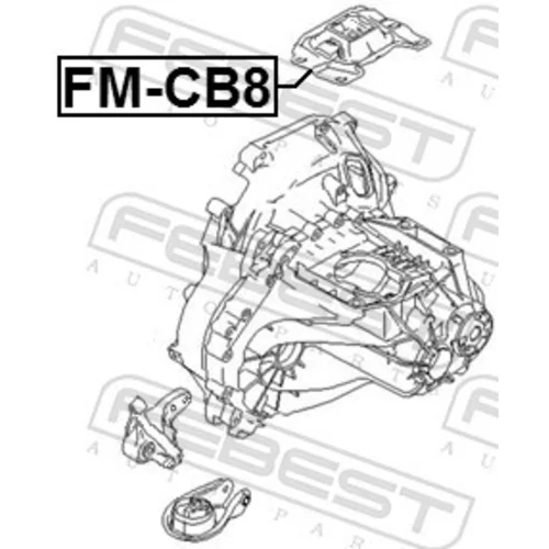 Uloženie motora FM-CB8 /FEBEST/ - obr. 1