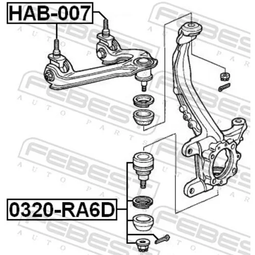 Uloženie riadenia FEBEST HAB-007 - obr. 1