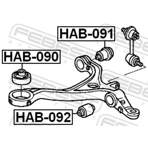 Uloženie riadenia FEBEST HAB-091 - obr. 1