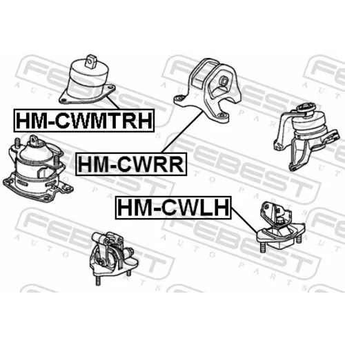 Uloženie motora FEBEST HM-CWLH - obr. 1