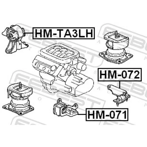 Uloženie motora FEBEST HM-TA3LH - obr. 1