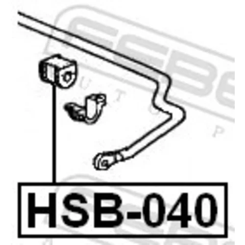 Uloženie priečneho stabilizátora FEBEST HSB-040 - obr. 1