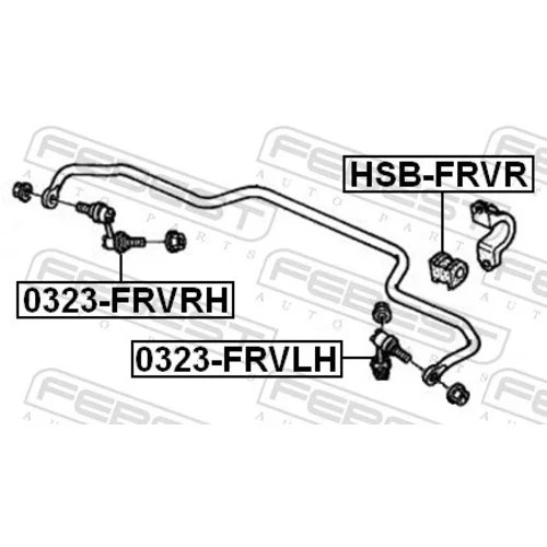 Uloženie priečneho stabilizátora FEBEST HSB-FRVR - obr. 1